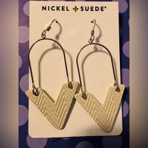 NWT Nickel & Suede Earrings